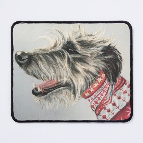 Item preview, Scruffy Lurcher in Christmas jumper  designed and sold by Merlinsmates.