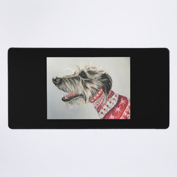 Item preview, Scruffy Lurcher in Christmas jumper  designed and sold by Merlinsmates.
