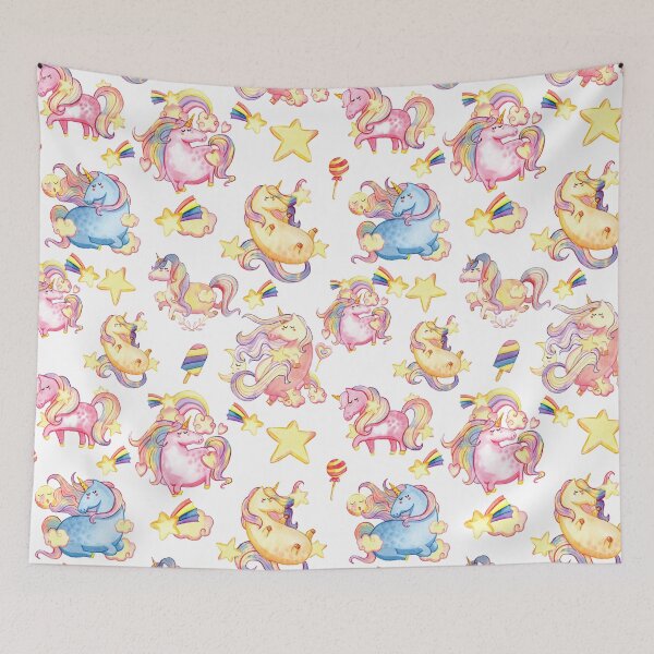 Item preview, Unicorns Are Cool Pattern, Pastel Multicoloured Unicorn designed and sold by DiensDesign.