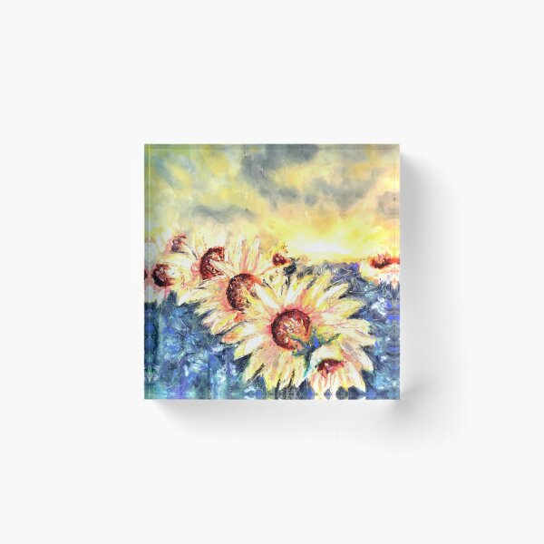 Item preview, Sunset and sunflowers  designed and sold by Merlinsmates.