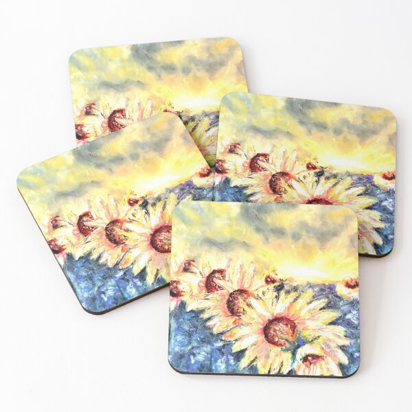 Item preview, Sunset and sunflowers  designed and sold by Merlinsmates.