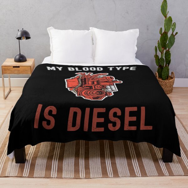 Item preview, My Blood Type Is Diesel Funny Mechanic Heart Graphic designed and sold by Mfk Clothes.