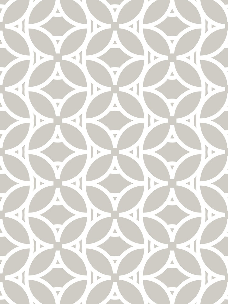 Thumbnail 3 von 3, Tuch, Gray and White Tessellation Line Pattern 37 Pairs Dulux 2022 Popular Colour Morning Oats - Color Trends designt und verkauft von ColorOfTheYears.