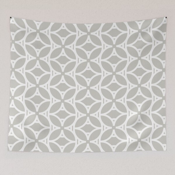 Artikelvorschau, Gray and White Tessellation Line Pattern 37 Pairs Dulux 2022 Popular Colour Morning Oats - Color Trends entworfen und verkauft von ColorOfTheYears.
