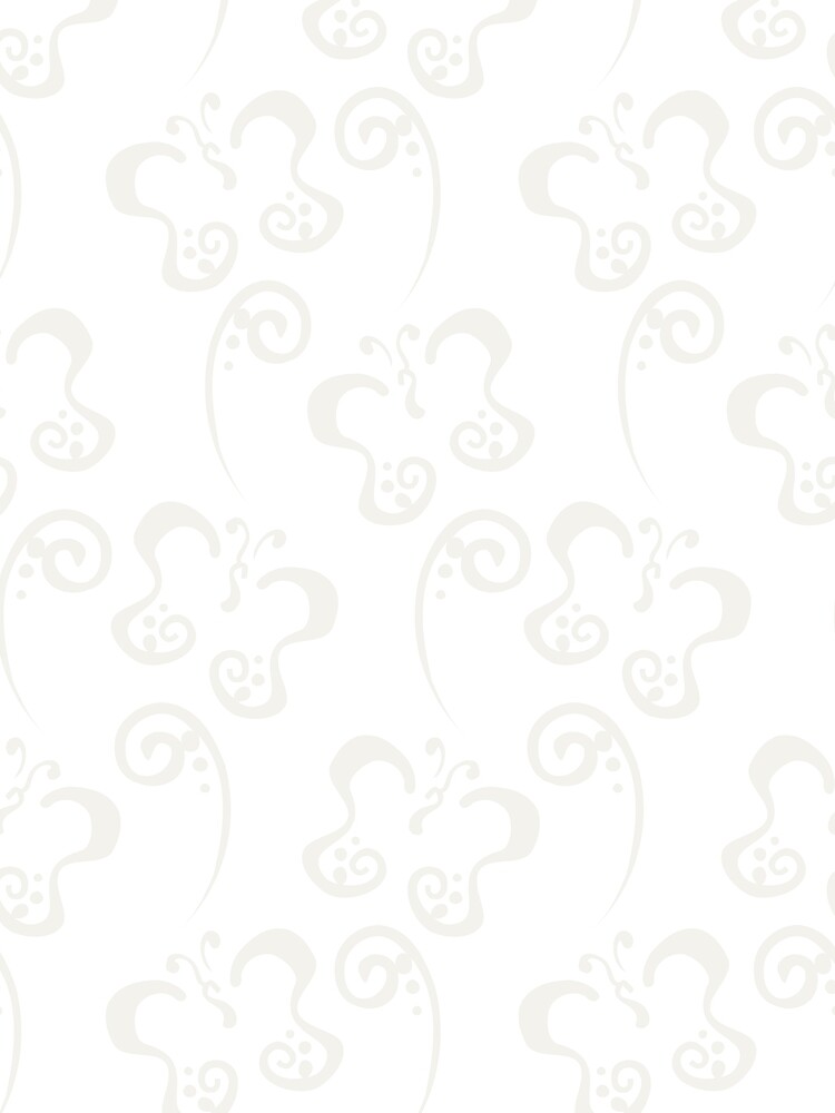 Thumbnail 3 von 3, Tuch, Cream and White Butterfly and Scroll Pattern Pairs Dulux 2022 Popular Colour Cliff Walk - Color Trends designt und verkauft von ColorOfTheYears.
