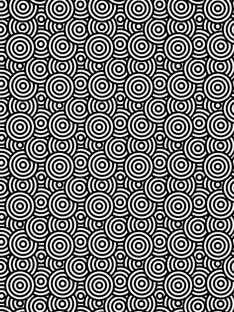Thumbnail 3 von 3, Tuch, Black and Cream Funky Retro Rings Pattern 3 Pairs Dulux 2022 Popular Colour Cliff Walk - Color Trends designt und verkauft von ColorOfTheYears.