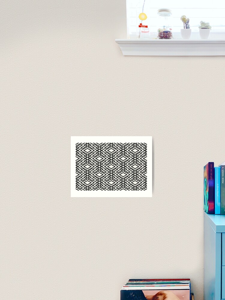 Thumbnail 2 von 3, Kunstdruck, Black and Cream Art Deco Diamond Pattern Pairs Dulux 2022 Popular Colour Cliff Walk - Color Trends designt und verkauft von ColorOfTheYears.