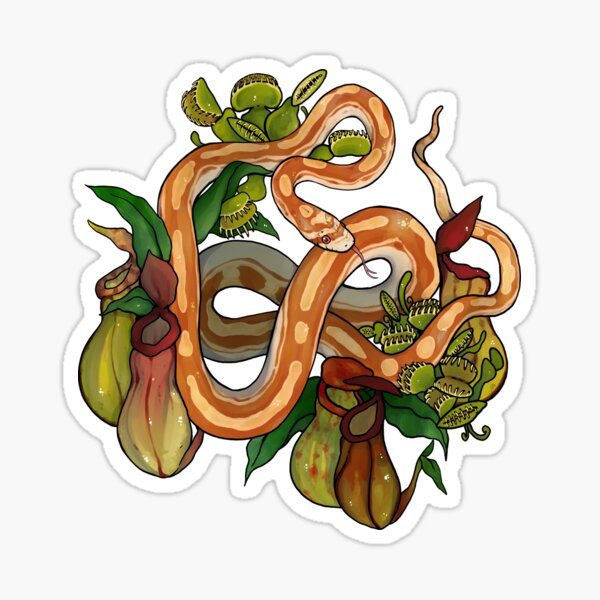Item preview, Corn Snake & Carnivorous Plants designed and sold by Morgan Carpenter.