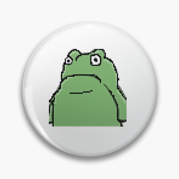 Artikelvorschau, Grüner Frosch, auch bekannt als Scuffed Froggo, pixelige Grafik entworfen und verkauft von holo 2000.