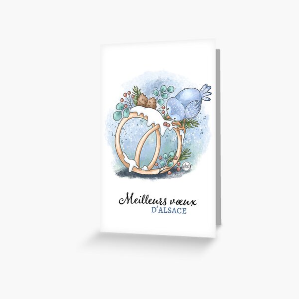 Little bird, little bird, it's Christmas in Alsace! Greeting Card