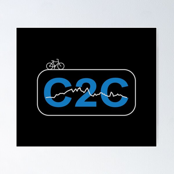 Item preview, C2C Cycle Challenge Route blue/white designed and sold by cycleexplorers.