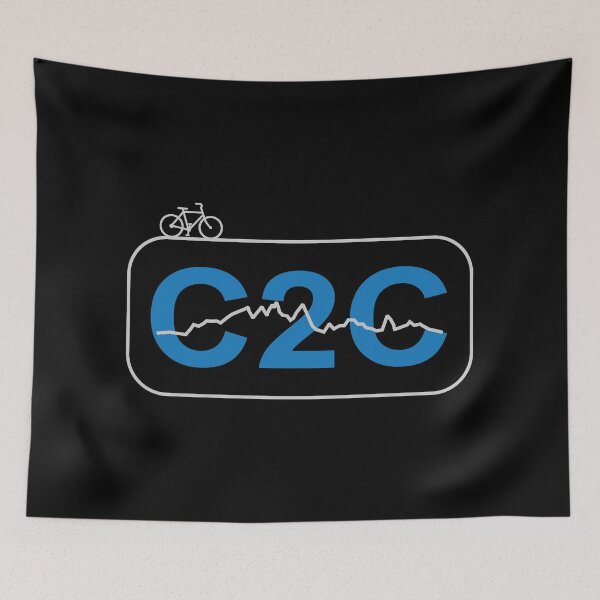 Item preview, C2C Cycle Challenge Route blue/white designed and sold by cycleexplorers.