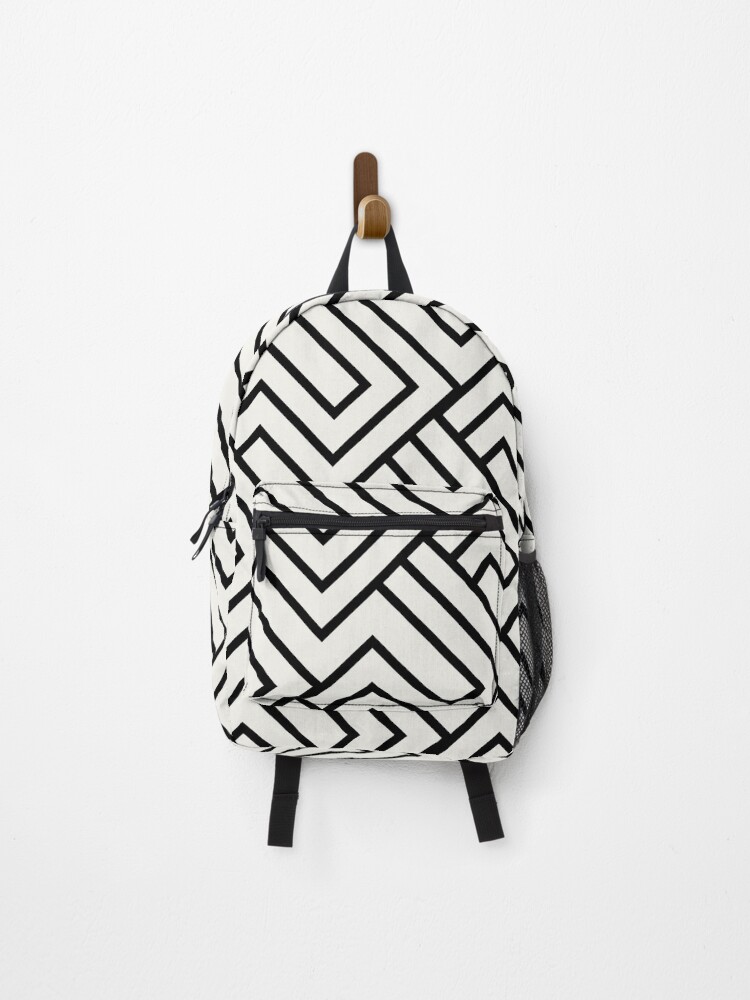 Thumbnail 1 von 3, Rucksack, Cream and White Minimal Line Art Pattern 2 Pairs Dulux 2022 Popular Colour Cliff Walk - Color Trends designt und verkauft von ColorOfTheYears.