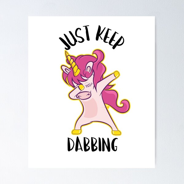 Item preview, Unicorns are cool pattern, Just keep Dabbing Unicorn designed and sold by DiensDesign.