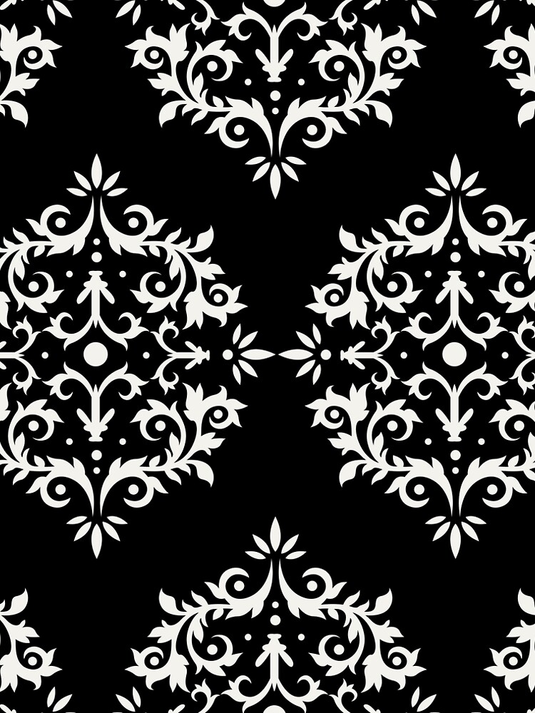 Aperçu 5 sur 5. Robe trapèze avec l'œuvre Black and Cream Simple Damask Scroll Pattern Pairs Dulux 2022 Popular Colour Cliff Walk - Color Trends créée et vendue par ColorOfTheYears.