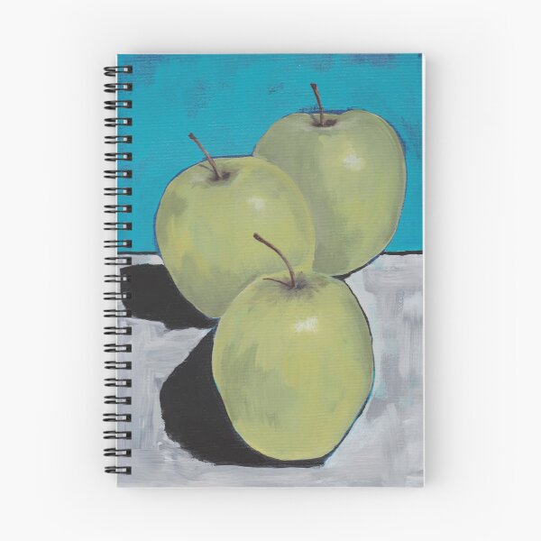 Item preview, Green apples on blue. designed and sold by Shelly  Moore.