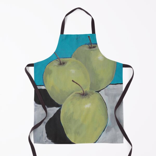 Item preview, Green apples on blue. designed and sold by Shelly Moore.