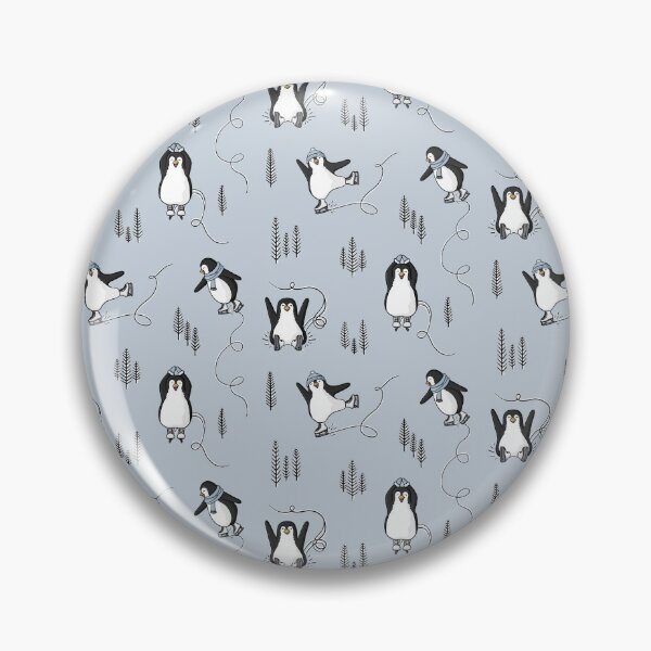 Item preview, Cute Winter Iceskating Penguins Pattern Digital Illustration designed and sold by AlmightyClaire.