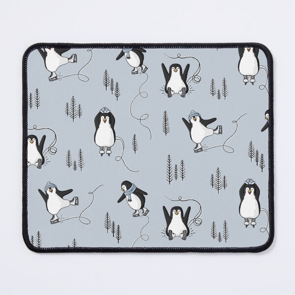 Item preview, Cute Winter Iceskating Penguins Pattern Digital Illustration designed and sold by AlmightyClaire.