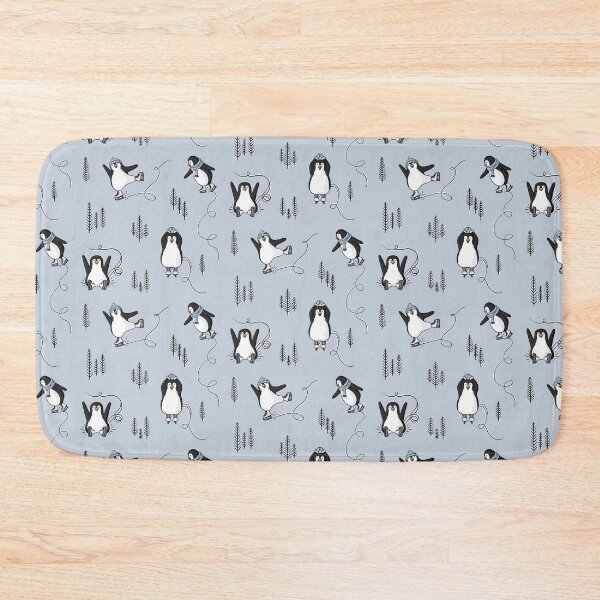 Item preview, Cute Winter Iceskating Penguins Pattern Digital Illustration designed and sold by AlmightyClaire.