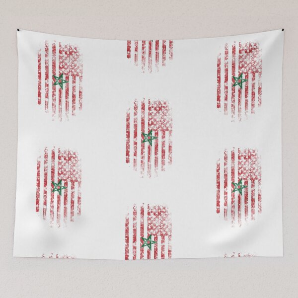 Item preview, Morocco and America Flag Combo Distressed Design designed and sold by ockshirts.