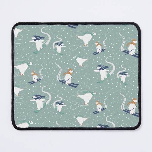 Item preview, Iceskating, Snowboarding, Skiing Polar Bears Cute Pattern Digital Illustration designed and sold by AlmightyClaire.