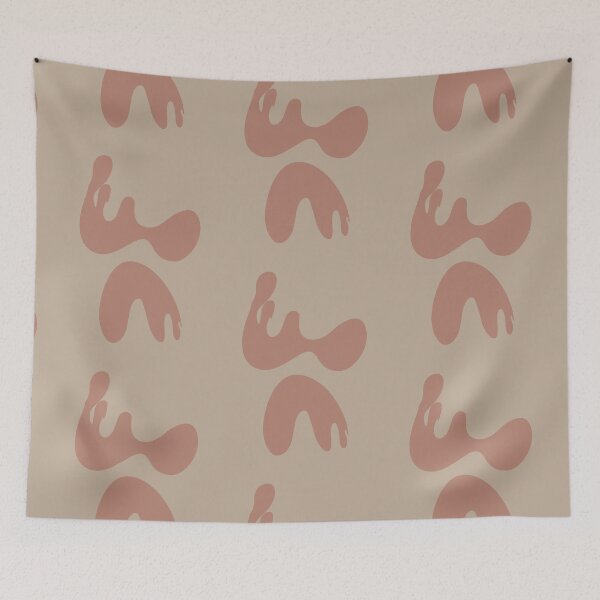 Item preview, Abstract round shapes, beige and terracotta, minimalist and simple designed and sold by Nadezda Kravcenko.