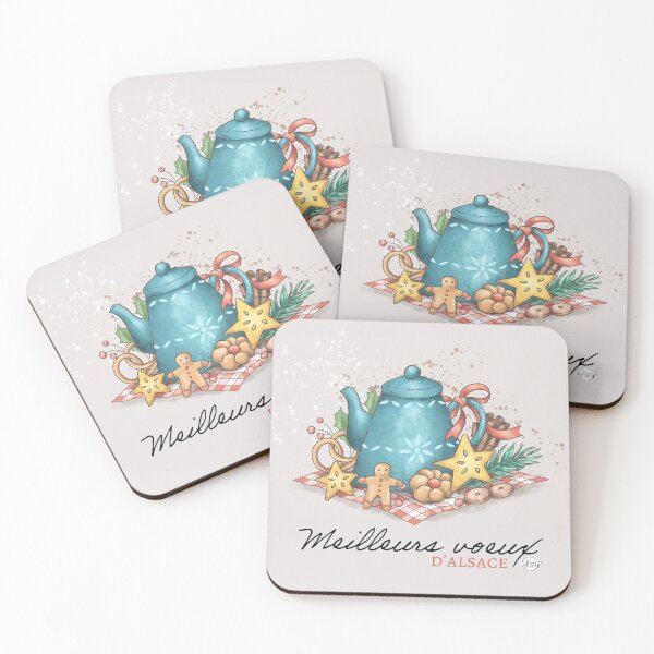 The best of Alsace at Christmas Coasters (Set of 4)