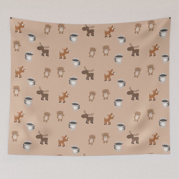 Item preview, Cute Animals Pattern - Bear  And Raccoon  designed and sold by be-great.