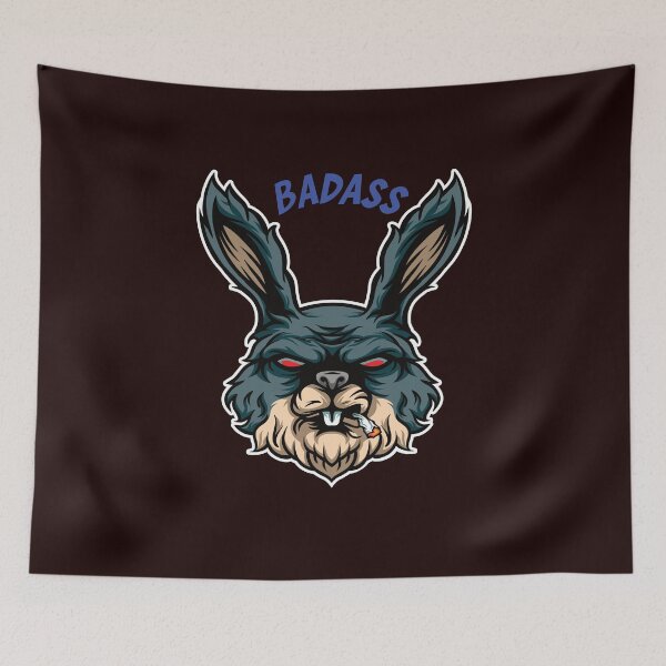 Item preview, tough rabbit badass zombie rabbit designed and sold by ReneMM.