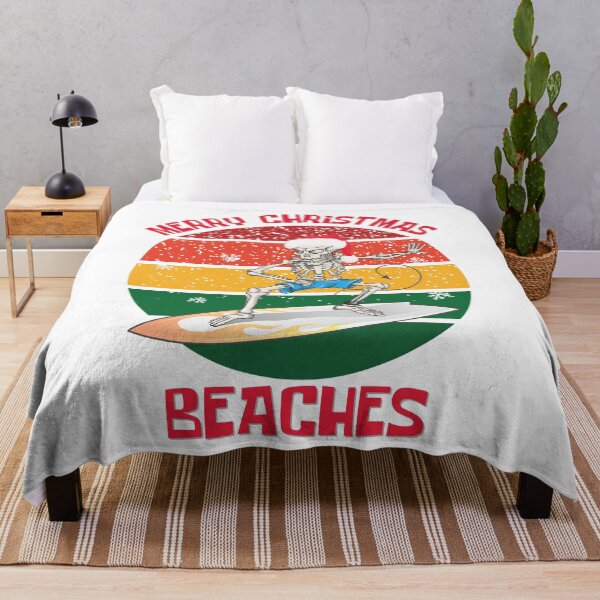 Item preview, Christmas Surfing Skeleton MERRY CHRISTMAS BEACHES designed and sold by Juliano-Designs.