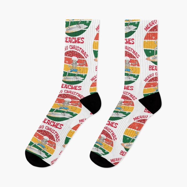 Item preview, Christmas Surfing Skeleton MERRY CHRISTMAS BEACHES designed and sold by Juliano-Designs.