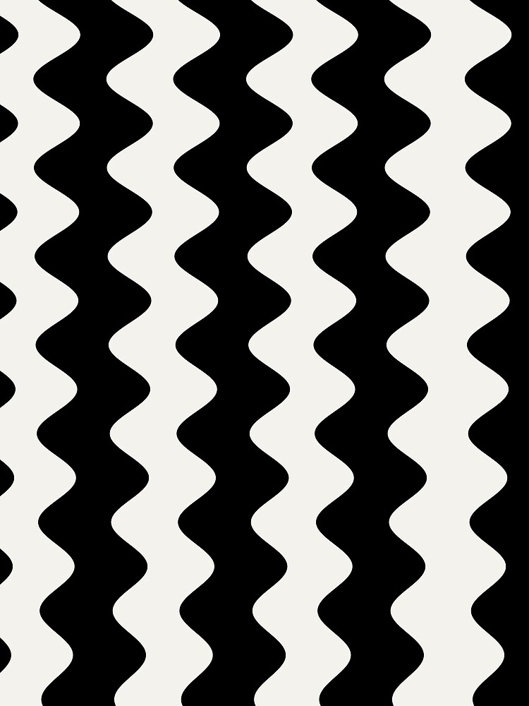 Thumbnail 3 von 3, Tuch, Black and Cream Wavy Vertical Stripe Pattern Pairs Dulux 2022 Popular Colour Cliff Walk - Color Trends designt und verkauft von ColorOfTheYears.