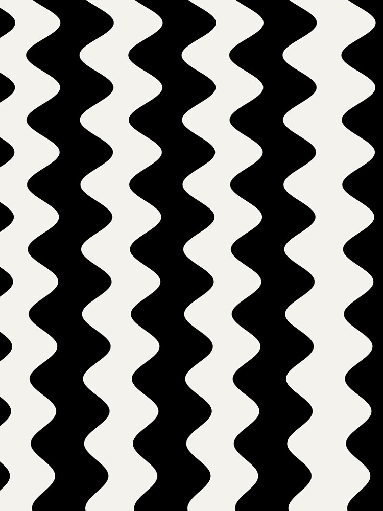 Aperçu 5 sur 5. Robe trapèze avec l'œuvre Black and Cream Wavy Vertical Stripe Pattern Pairs Dulux 2022 Popular Colour Cliff Walk - Color Trends créée et vendue par ColorOfTheYears.