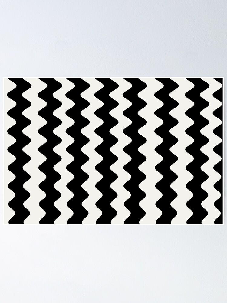 Imagen 1 de 3, Póster con la obra Black and Cream Wavy Vertical Stripe Pattern Pairs Dulux 2022 Popular Colour Cliff Walk - Color Trends, diseñada y vendida por ColorOfTheYears.