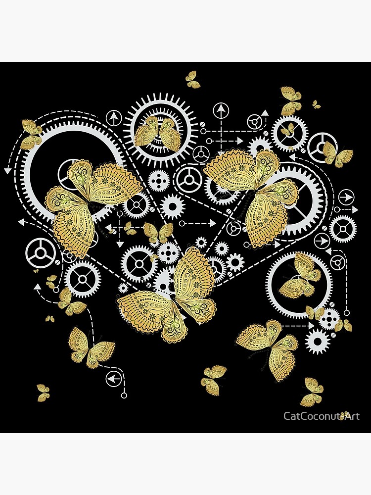 "Mechanical butterflies" Poster for Sale by CatCoconutArt Redbubble