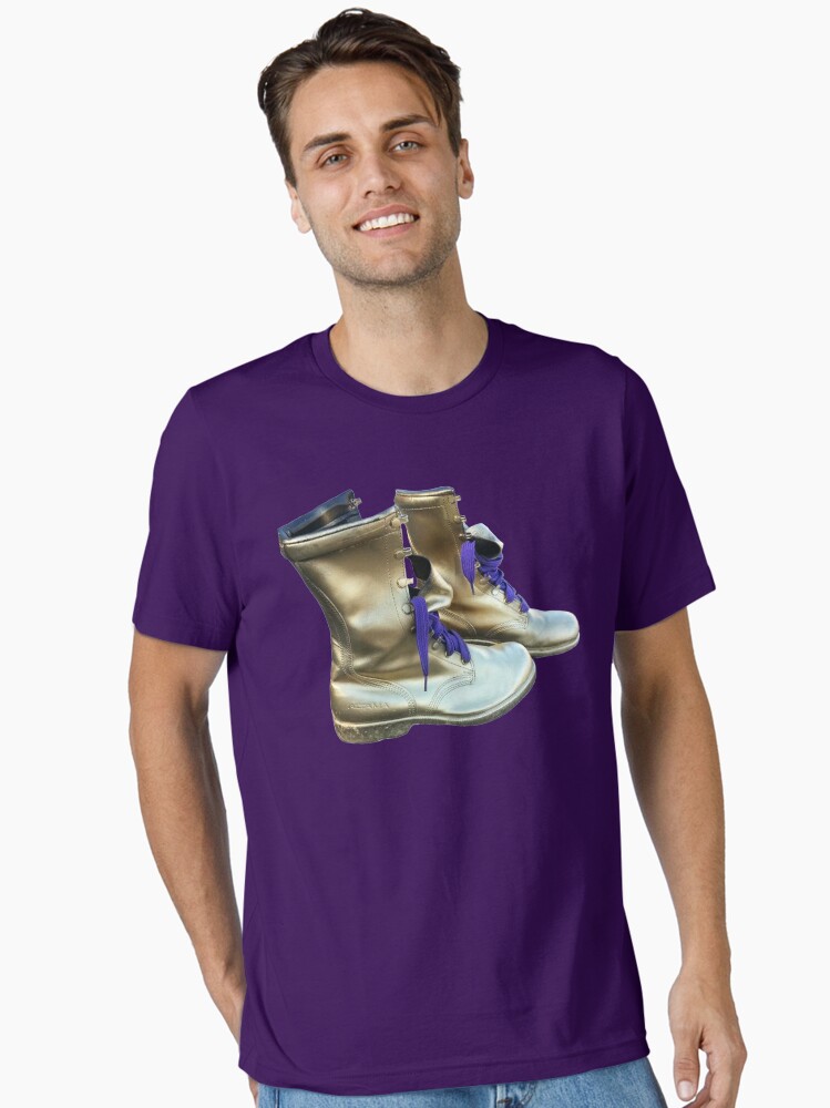 Mens Omega Gold Purple Q Psi Phi Army Boots T-Shirt 2 Mens Omega Gold Purple Q Psi Phi Army Boots T-Shirt 2