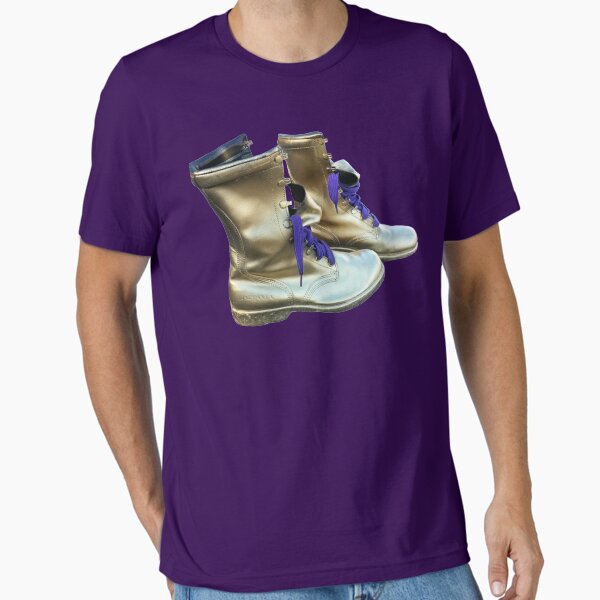 Mens Omega Gold Purple Q Psi Phi Army Boots T-Shirt 2 Mens Omega Gold Purple Q Psi Phi Army Boots T-Shirt 2