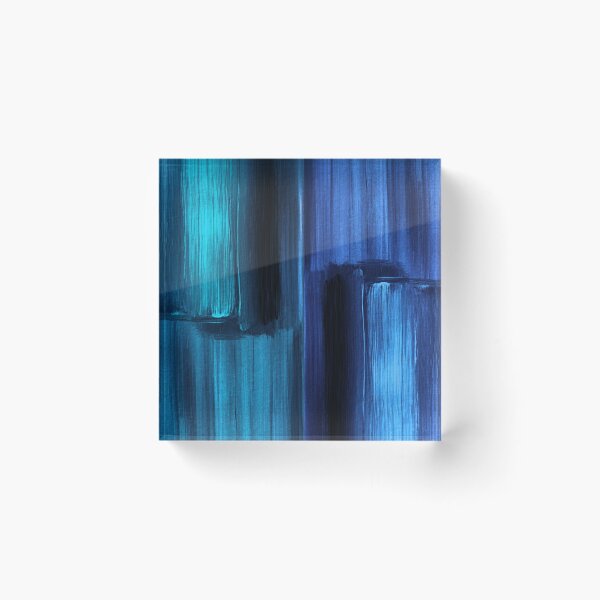 Item preview, Julia Di Sano - SYMBIOSIS 4 COBALT BLUE TEAL COLORFUL SHAPES ABSTRACT PAINTING designed and sold by EbiEmporium.