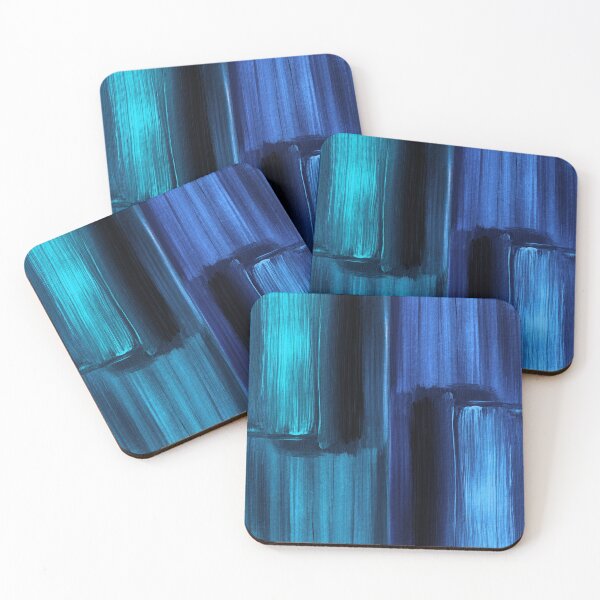 Item preview, Julia Di Sano - SYMBIOSIS 4 COBALT BLUE TEAL COLORFUL SHAPES ABSTRACT PAINTING designed and sold by EbiEmporium.