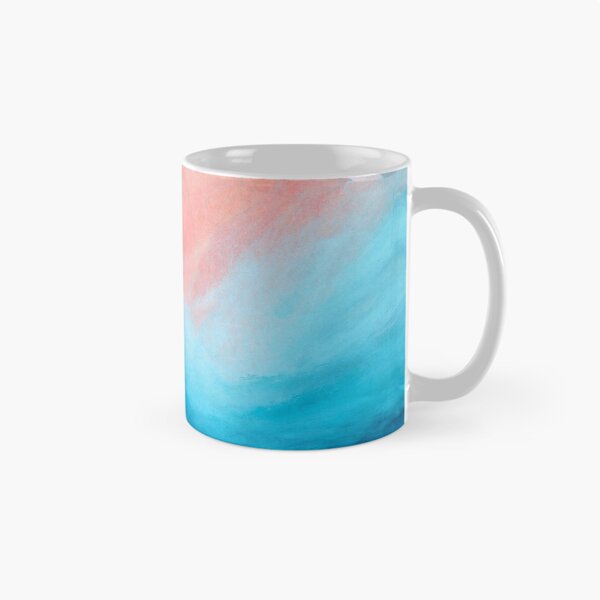 Item preview, Julia Di Sano - THE CALLING 1 PEACH TURQUOISE BLUE COASTAL LANDSCAPE ABSTRACT PAINTING designed and sold by EbiEmporium.