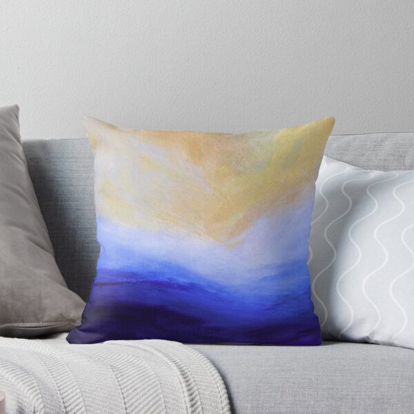 Item preview, Julia Di Sano - THE CALLING 2 INDIGO BLUE YELLOW COASTAL LANDSCAPE ABSTRACT PAINTING designed and sold by EbiEmporium.