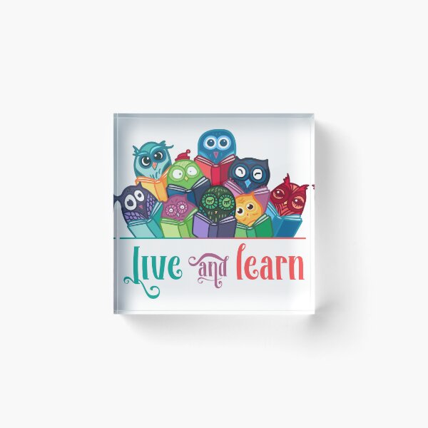 Item preview, Live and learn booklovers book pattern designed and sold by urban-color.