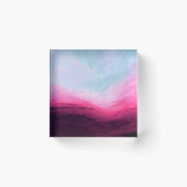 Item preview, Julia Di Sano - THE CALLING 6 MAGENTA PINK AQUA COLORFUL ABSTRACT LANDSCAPE PAINTING designed and sold by EbiEmporium.