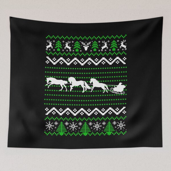 Item preview, Horses pulling Santa's Sleigh, Christmas Horse Pattern designed and sold by ACC .