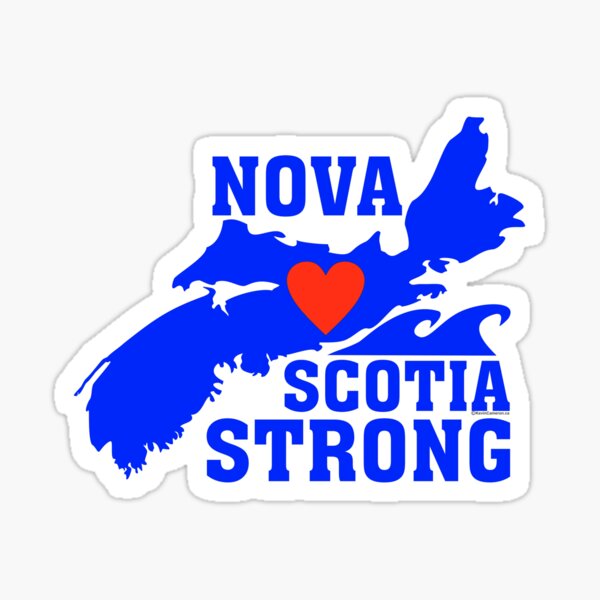 Nova Scotia STRONG - White Outline Design Sticker