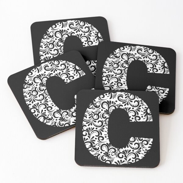 Item preview, Black and white designed letter C designed and sold by LitterArt.