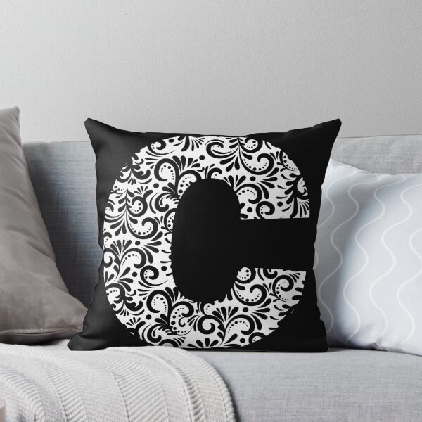 Item preview, Black and white designed letter C designed and sold by LitterArt.