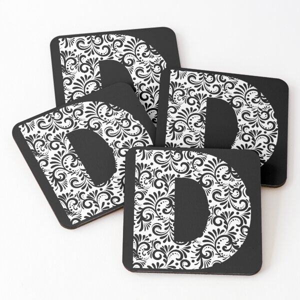 Item preview, Black and white designed letter D designed and sold by LitterArt.