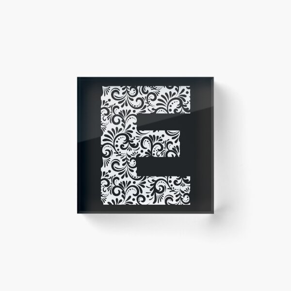Item preview, Black and white designed letter E designed and sold by LitterArt.